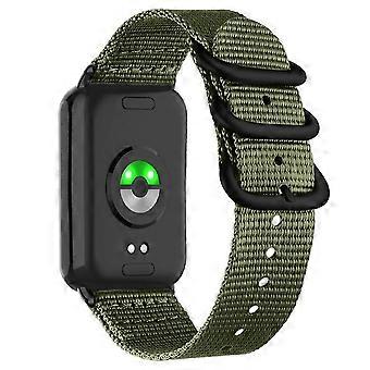 Double Loop Nylon Watchband for Xiaomi Redmi Watch 6/ 5/ 4/ Smart Band 9 Pro/ 8 Pro Black Buckle Braided Strap