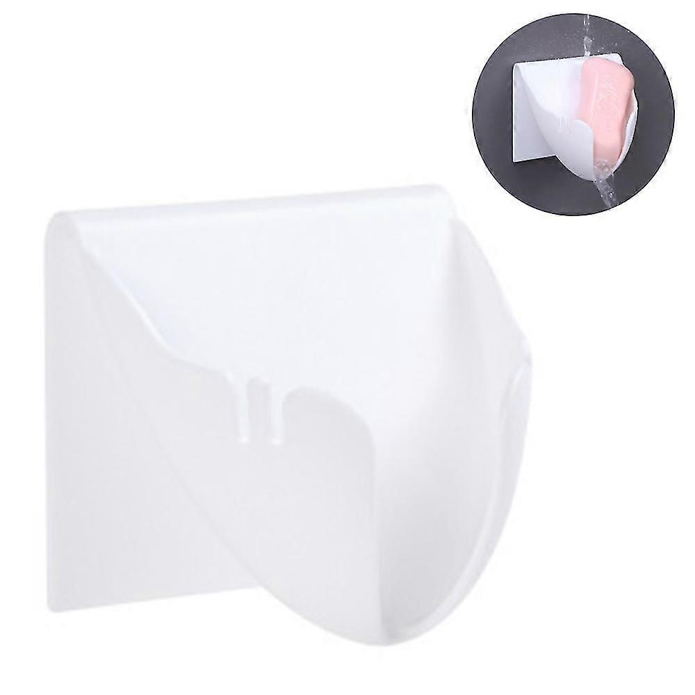 Soap Dish With Drain,soap Holder Wall-mounted Soap Shelf