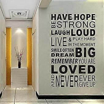 Inspirational Wall Decals Quotes,Word Wall Sticker Quotes,Motivational Wall Decal,Family Inspirational Wall Art Sticker Vinyl Wall Mural Paint Decor -