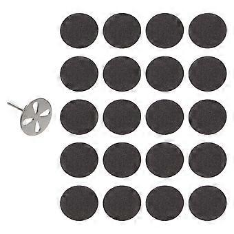 Manicure Grinding Slices Sandpaper Disc Metal Bit for Nail Exfoliating 1Set