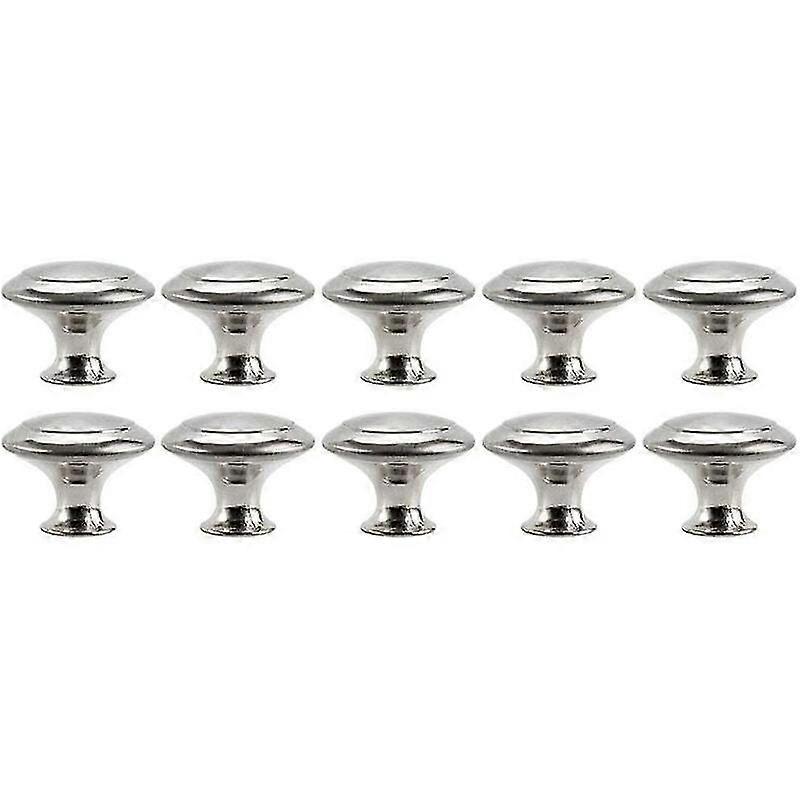 10PCS Door Knobs Drawer Knobs 30mm Vintage Handles Furniture Cabinet Knobs compatible with Kitchen Cupboards (Silver)