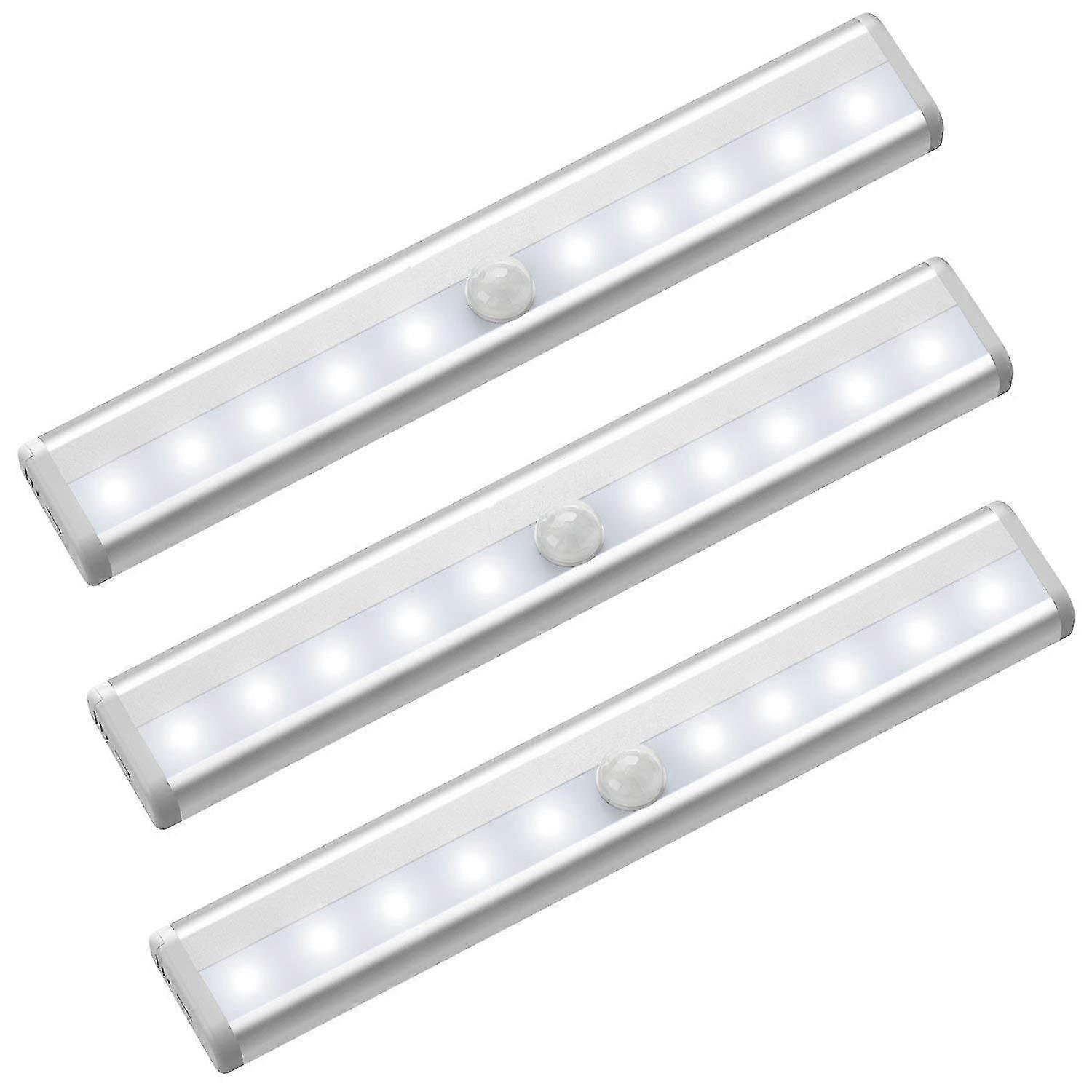 3pcs 10 Led Infrared Induction Light Motion Sensor Night Light Closet Light