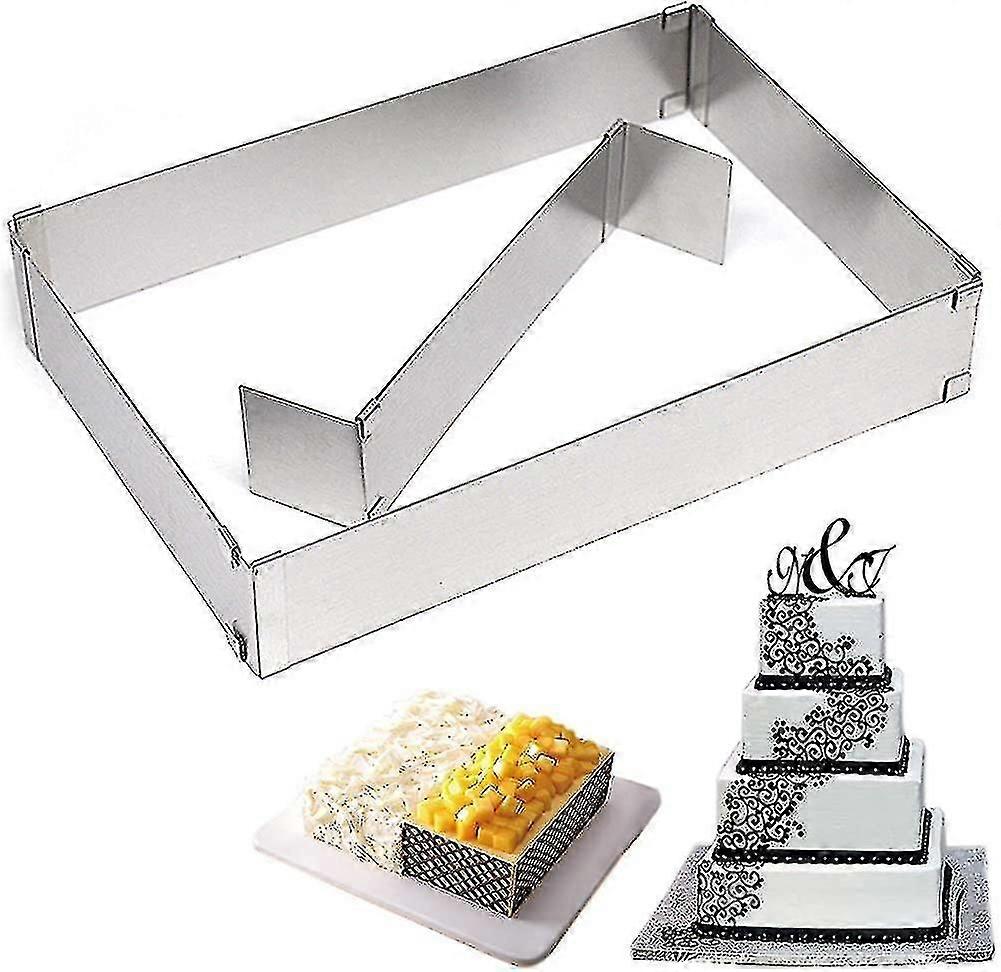 Rectangular Adjustable Baking Frame, With Dividers, Adjustable Cake Ring