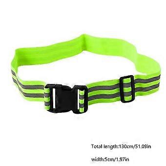 2pcs Adjustable Reflective Safety Strap Shoulder Strap Outdoor Belt (Green)