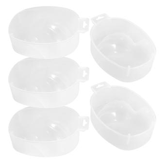 Green Manicure Bowl for Nail Polish Removal 5Pcs Nail Soaking Bowls