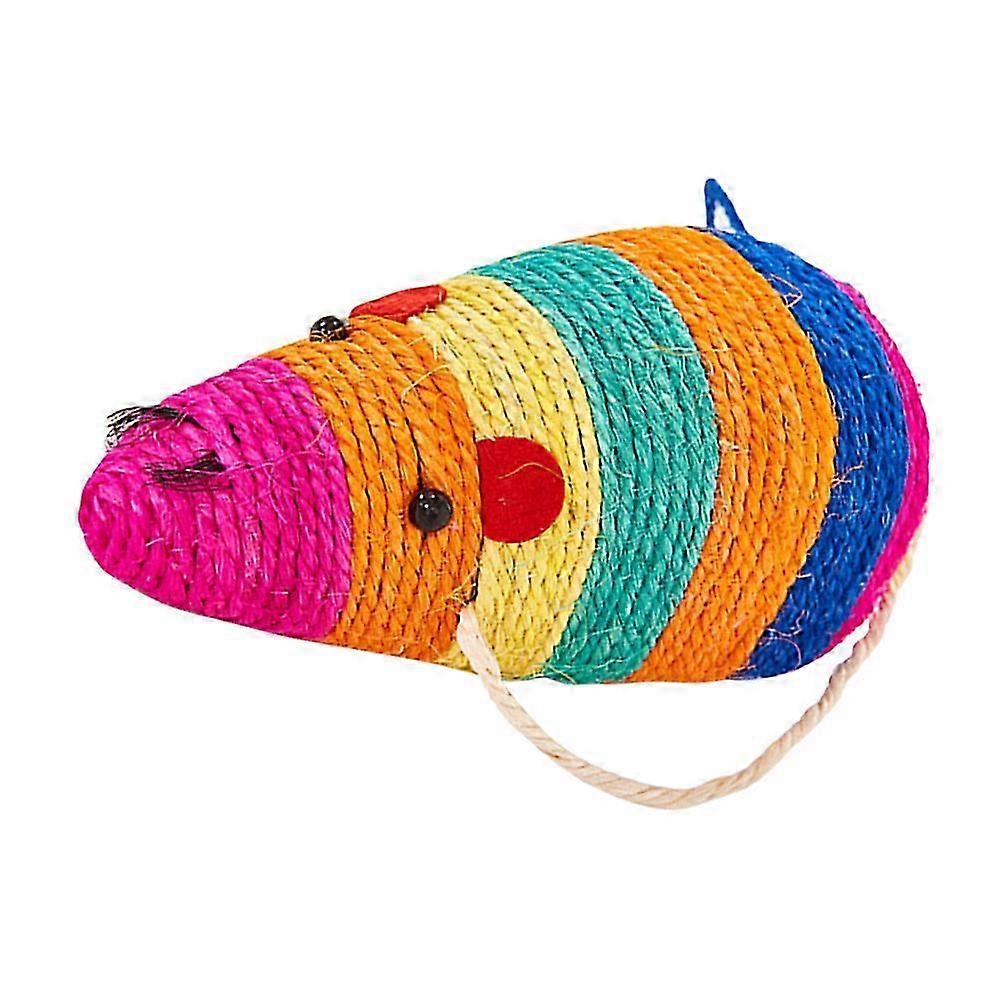 Funny Cat Toy Sisal Rat Pattern Scratch Pad Scratch Resistant 1Pcs