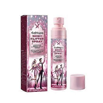 Eelhope Stage Makeup Spray, Prom Festival Carnival Hair Body Shimmer Highlight Makeup Spray