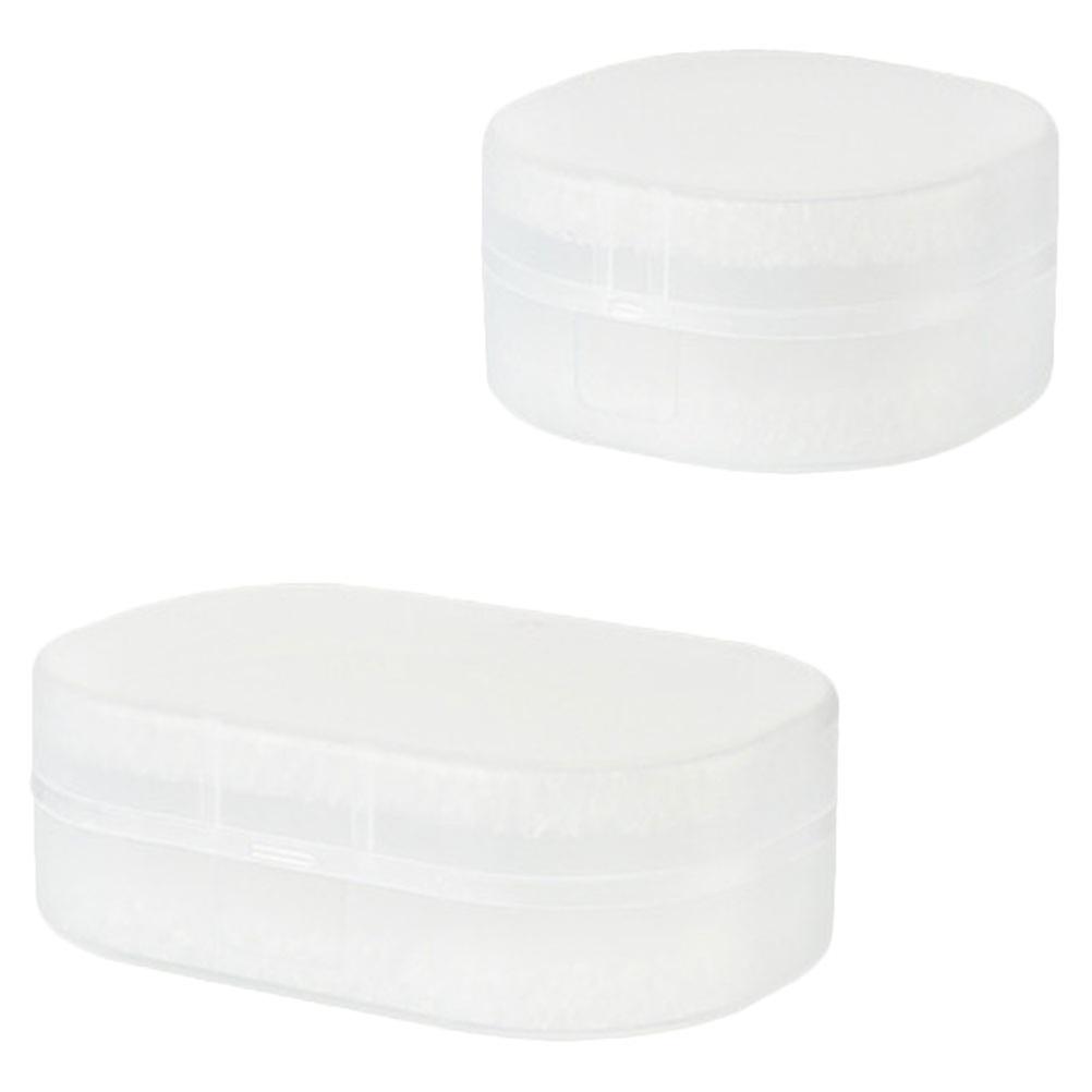 PP Transparent Soap Box for Storage 2Pcs Multi-Function Portable Soap Accessory