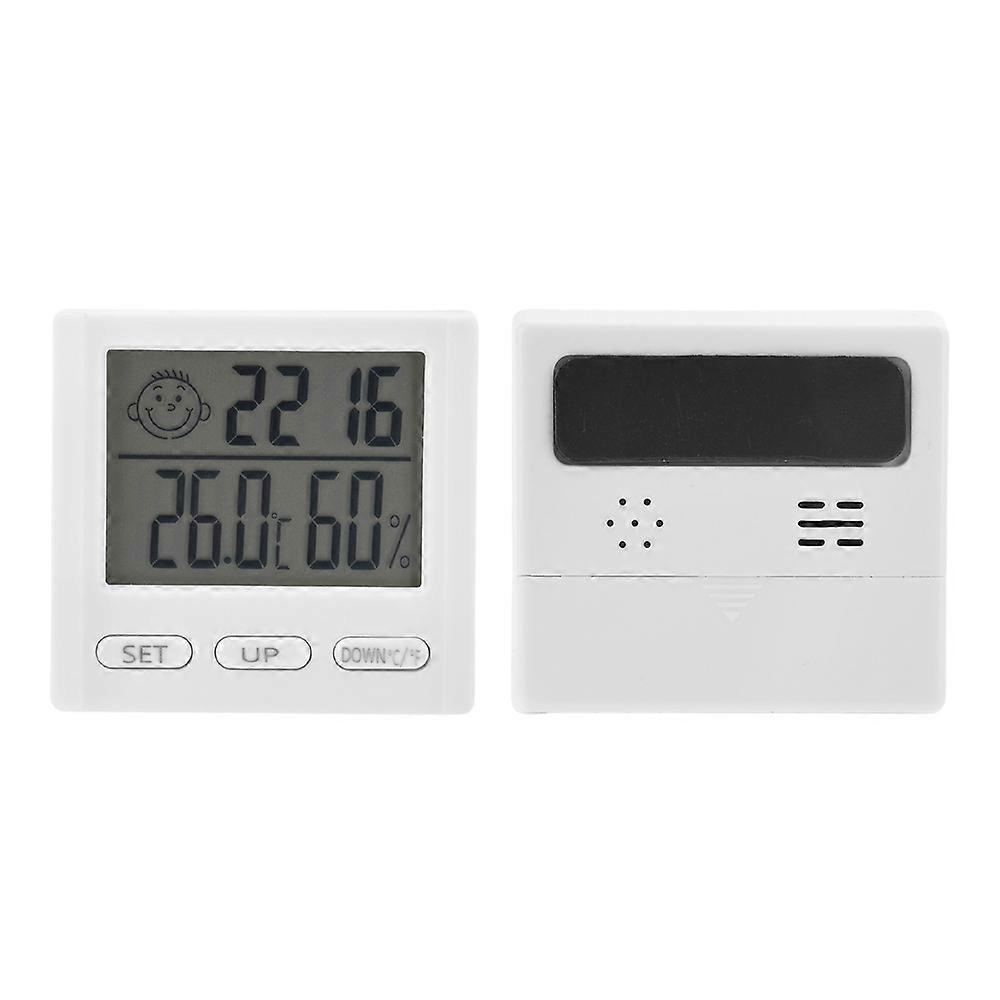 Digital Temperature Humidity Meter Multi-function Clock Thermometer Hydrometer Meter 0/50/(32/122℉) 20/95/RH
