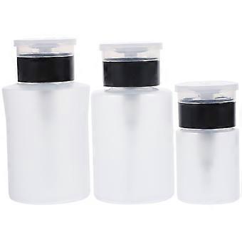 Empty Nail Polish Remover Bottles for Liquid Dispensing 6Pcs Transparent