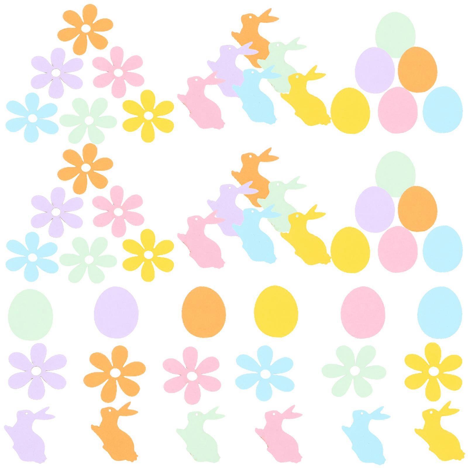Easter Confetti Rabbit Paper Decoration for Table with 100Pcs Easter Party Elements