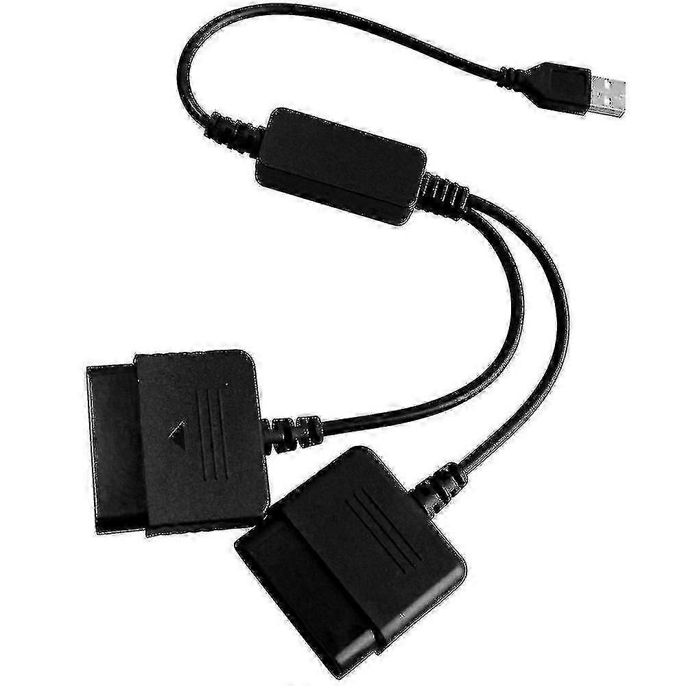 2-in-1 USB to PS2/PS3 Handle Adapter Compatible with PS2 PS3 PC Controller Conversion Cable