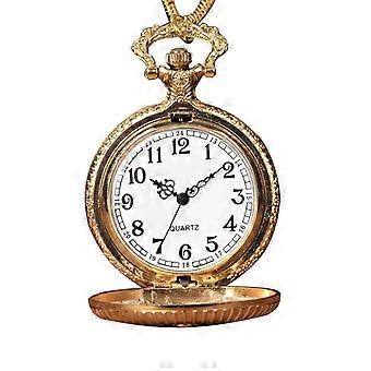 Vintage Gold Taschenuhr für Damen und Herren mit Kette, arabischem Zifferblatt und Digitalanzeige – das ideale Geschenk für Papa, Mama, ihn oder sie
