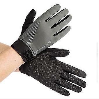 Outdoor Cycling Workout Gloves, Full Palm Protection and Extra Grip, Gym Fishing Fencing Gloves for Weightlifting, Training, Fitness, Workout red grey