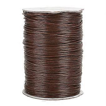 160m Wax Line DIY Environmentally Friendly Hand Woven Rope Necklace Cotton Thread 1mm(28 # Coffee Color )