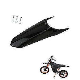 Electric Dirt Bike Rear Guard, Black ABS Mudguard Part with Molded Details and Hardware for Tuttio 01 Ebike Multicolor
