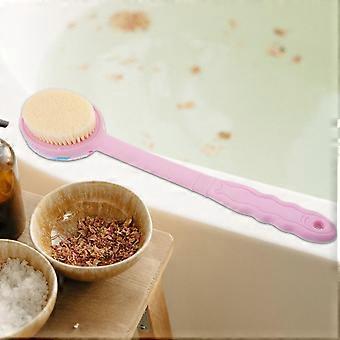 Bath Brush Dual-Sided for Gentle Cleaning with Long Handle 3Pcs Pink