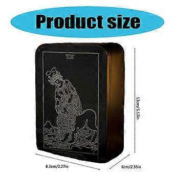 White Line Tarot Cards Box Astrologys Trinkets Box Iron Tarot Card Storage Case compatible with compatible withtune Telling, Witch Decoration