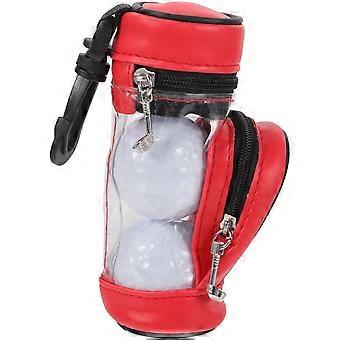 Reusable Golfs Ball Holder for Carrying Stylish Red Golfs Ball Bag