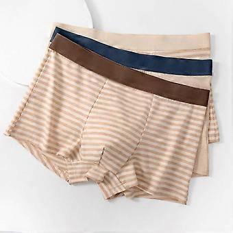 Cueca Boxer Masculina de Cintura Média com Estampa Listrada, Modelo Shorts, Ajuste Confortável, Cós Largo e Formato em U.