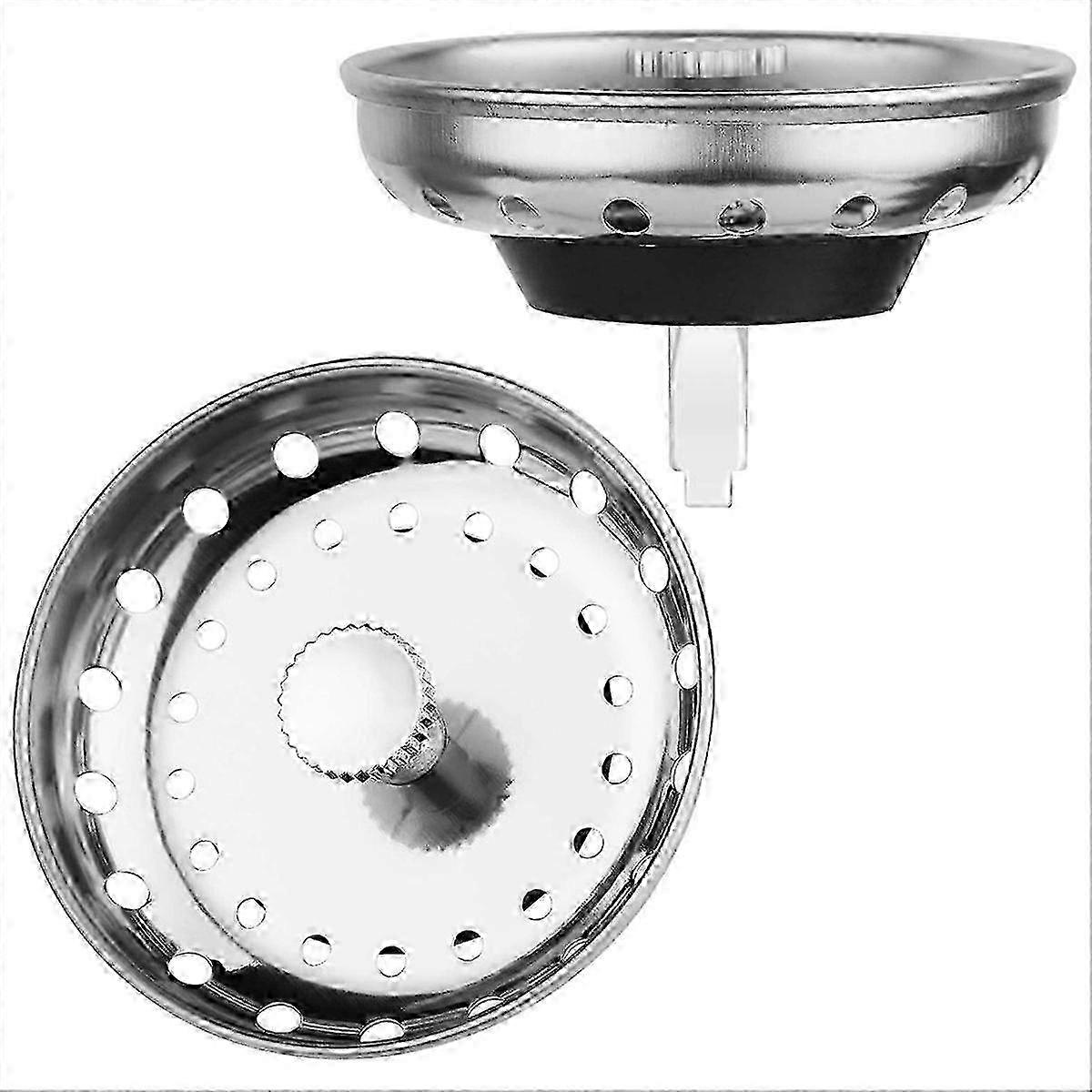 2-Pack Stainless Steel Drain Strainer