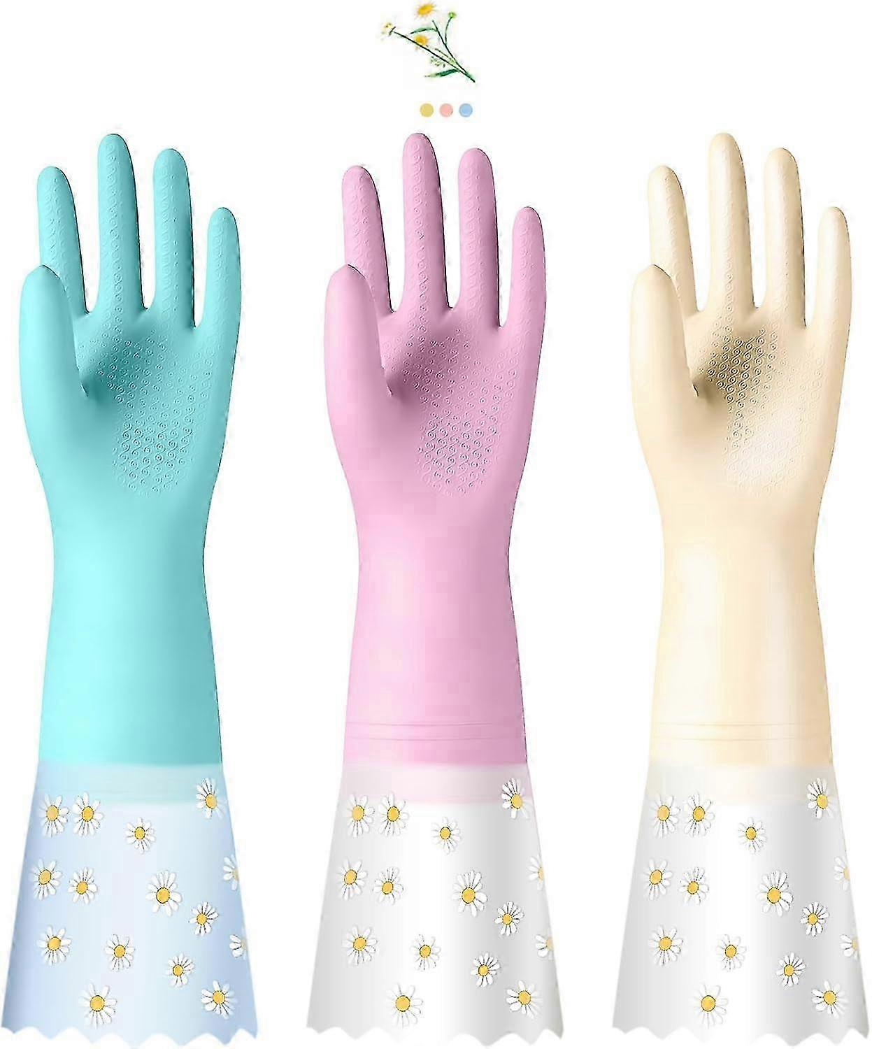 Extra Long Non-Slip Dishwashing Gloves
