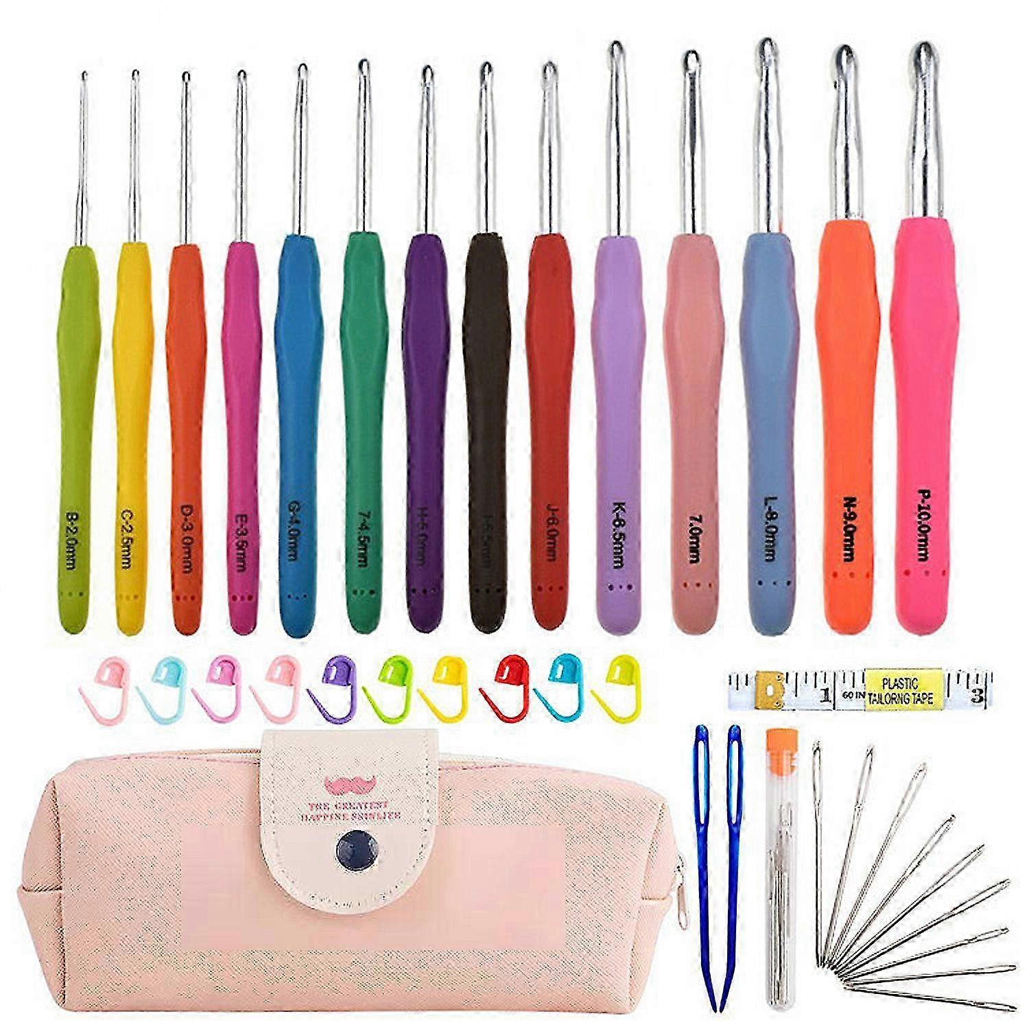 Multi-Size Pink Crochet Tool Kit