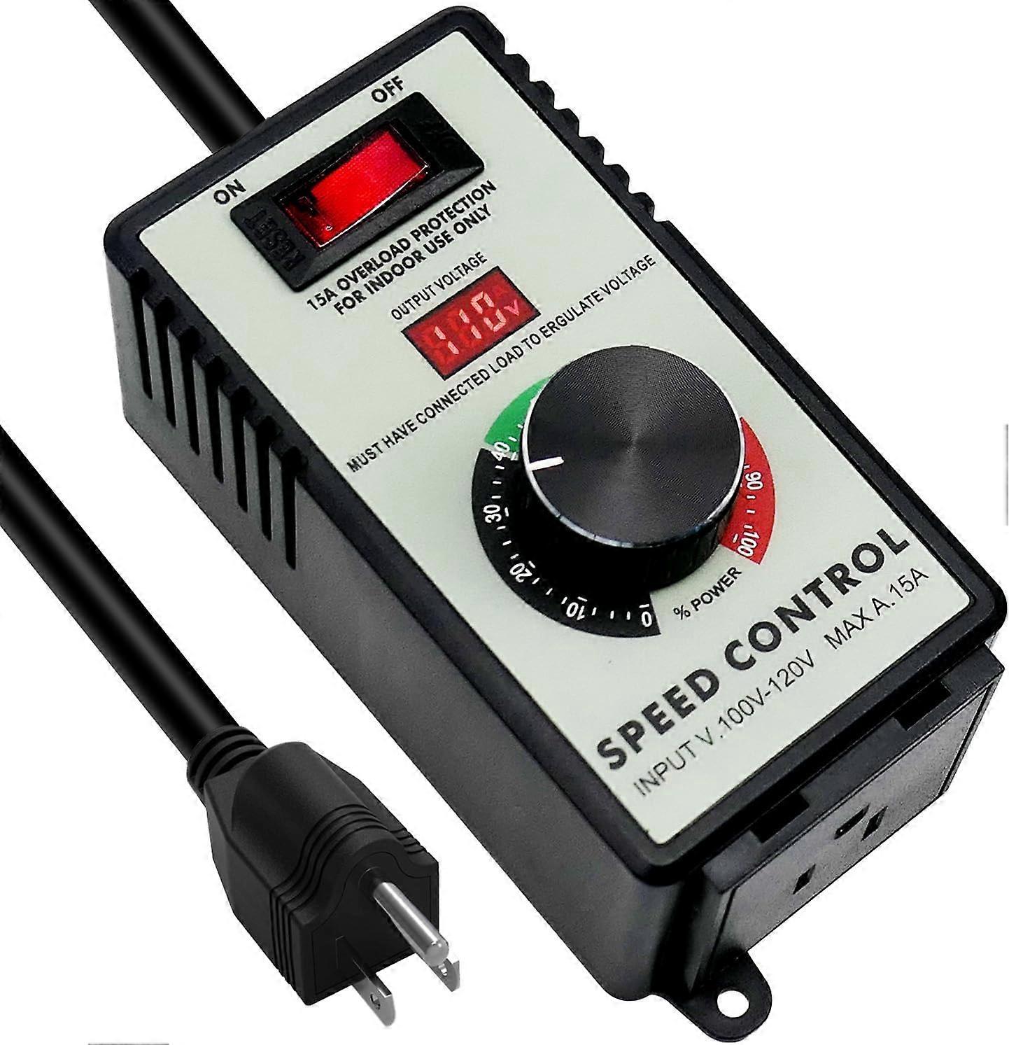 AC Motor Speed Controller 120V Variable Voltage Regulator with LED Display
