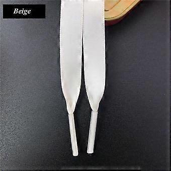 Silk Shoe Laces Satin Ribbon Flat Shoelaces Women Sneakers Shoelace Boots Laces for Shoes Women Men 1CM Width Shoe Lace 1Pair