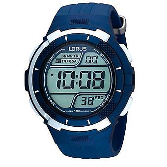 Lorus klockor Digital Quartz herrklocka med R2315FX9 gummiarmband
