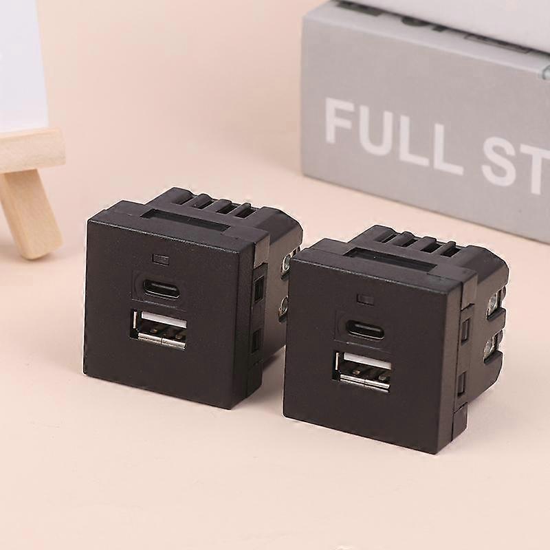 Usb Type-C Power Panel Socket Connector Embedded Usb Desktop Receptacle Ac Power Socket Charging Module Outlet 5V 2.1A