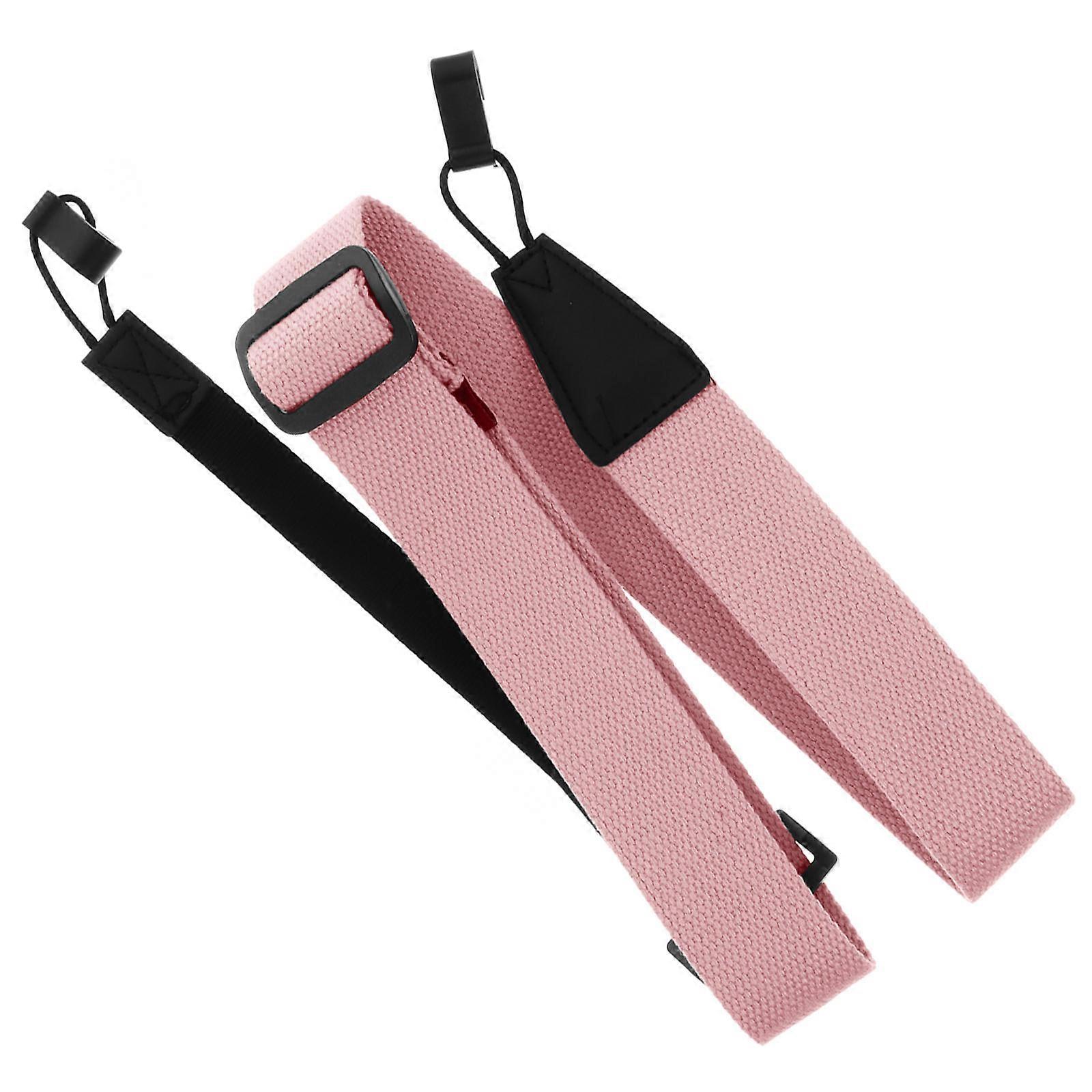 Instruments Strap 1Pack Adjustable Ukulele Strap Comfortable Edges Practice Non-punching Fabric Pink