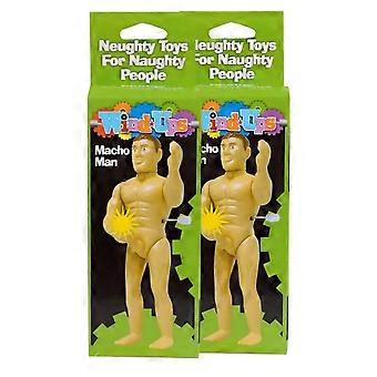 Funny Wind Up Man Toy 2 Pack – 5 Inch Reusable Party Gag for Adults, Bachelor Party Pranks