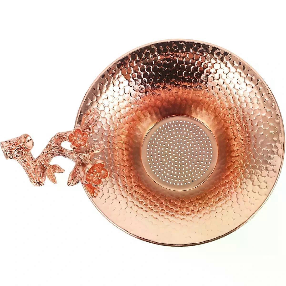 Plum Blossom Tea Filter Strainer Heat Resistant Copper