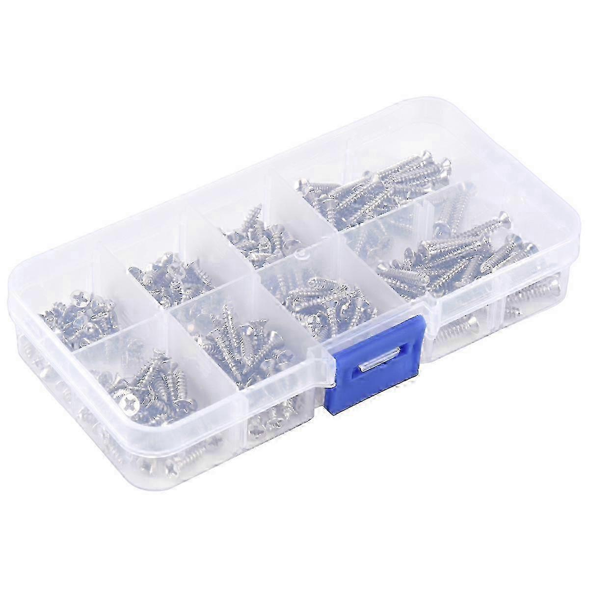 M3 Stainless Flat Head Self-Tapping Screw Kit 200Pcs