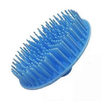 Blue Scalp Massage Hair Brush for Relaxing Scalp Care, Soft Silicone Bristles, Ergonomic Design, Blue Color-bj
