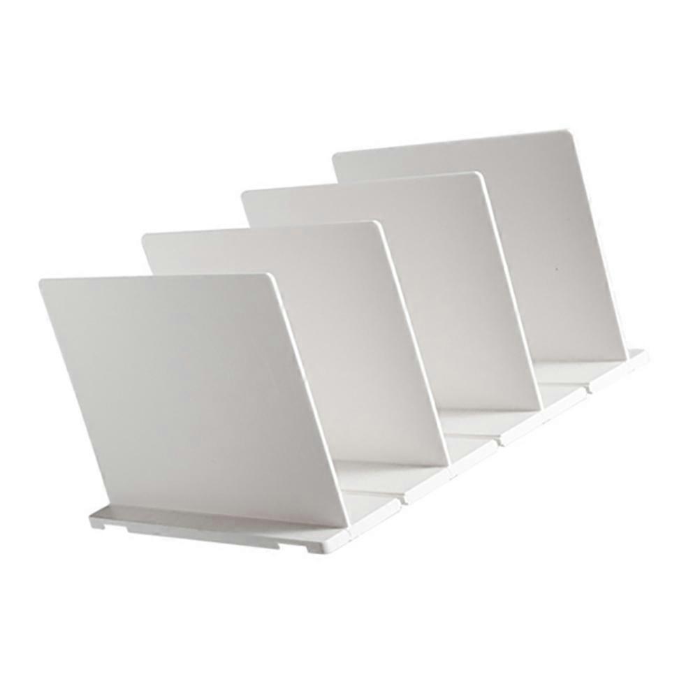 Plastic Closet Shelf Separator Organizer for Home Function White Plastic