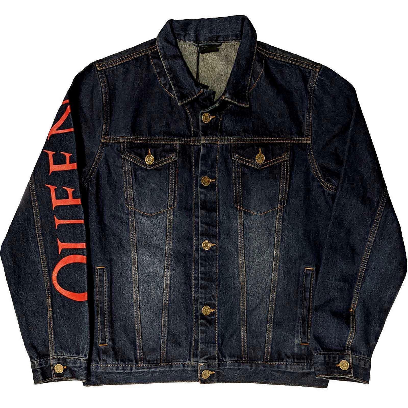 Queen White Crest Denim Jacket