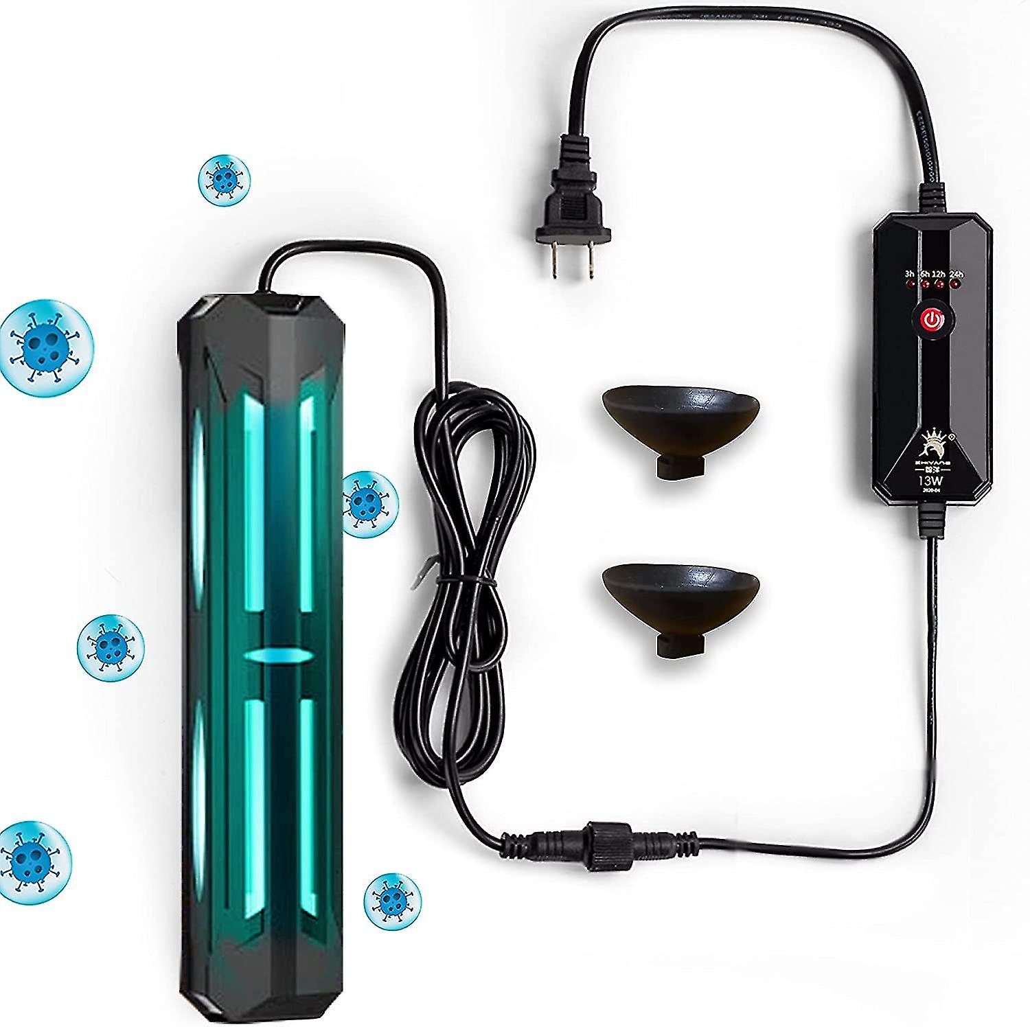 Aquarium Cleaning Lamp, 13 W Uv Sterilizer Sterilizing Diving Lamp With Timer