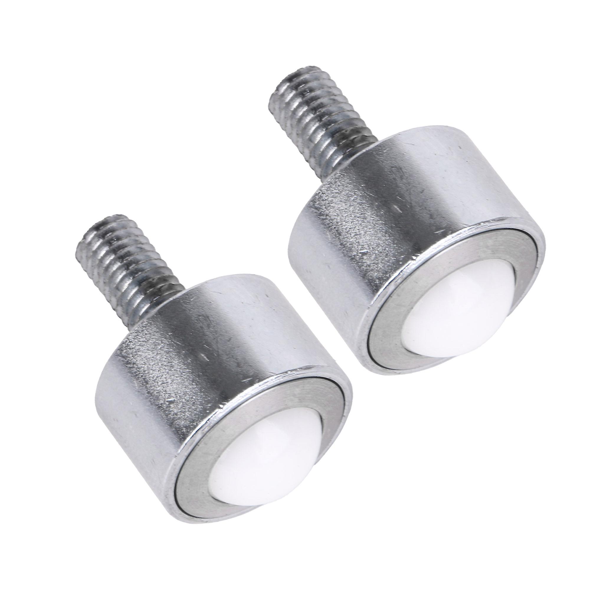 2Pcs Flange Mounted Nylon Ball Transfer Bearings 0.59Inch 99lbs Capacity