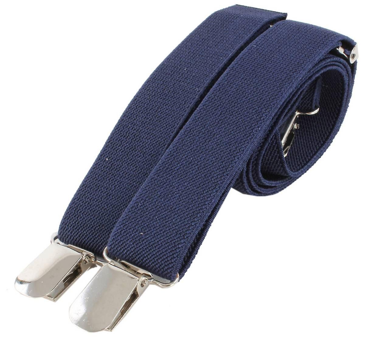 Knightsbridge Neckwear Clip on Braces - Navy