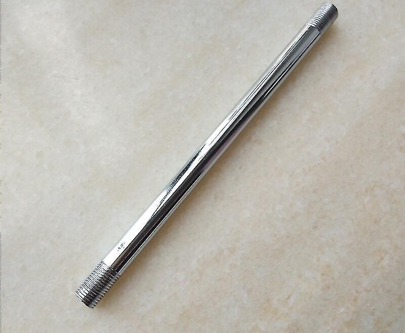 Chrome 35cm Straight Connecting Hollow Tube Outer Thread On Both End