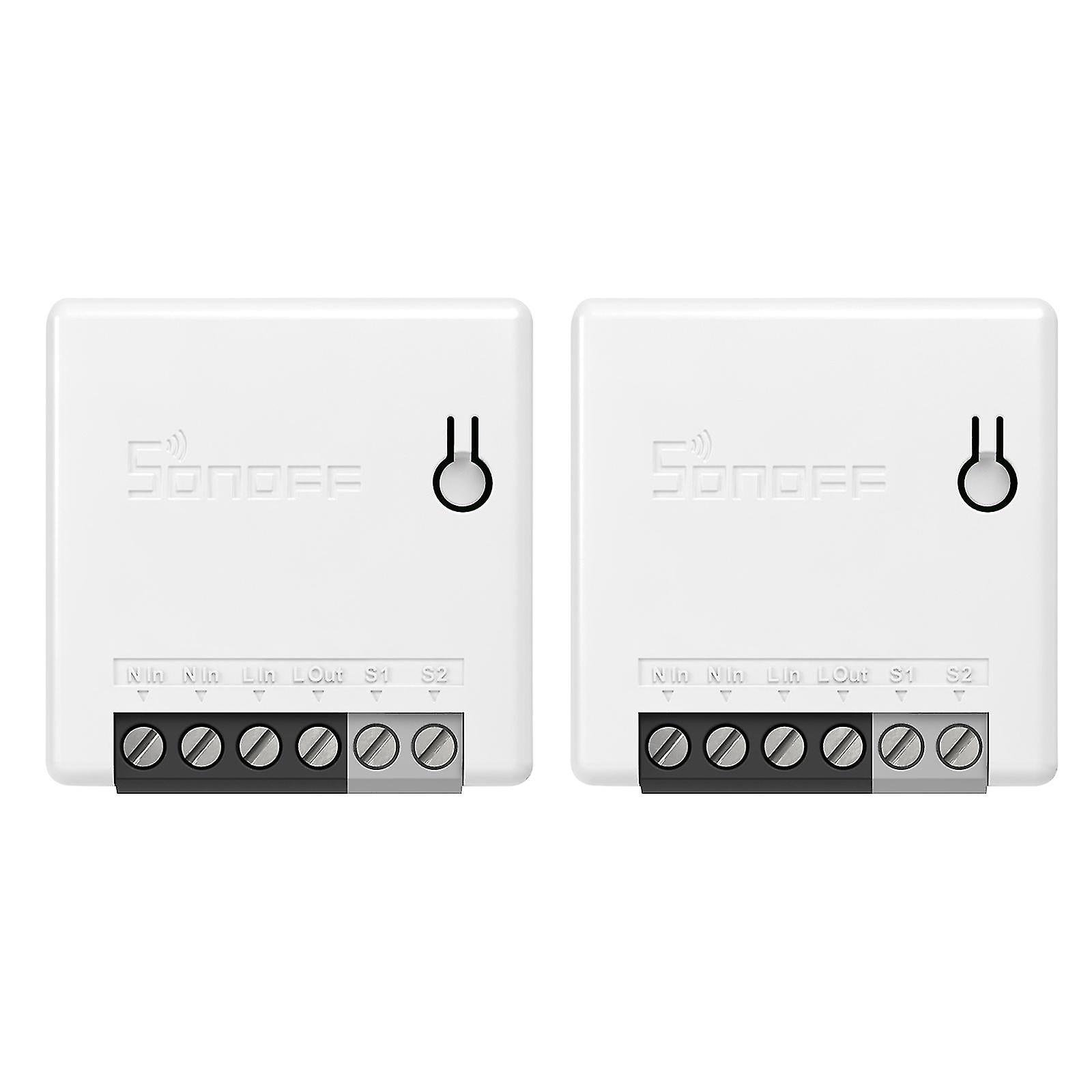 2Pcs 2pcs Sonoff Zbmini Zigbee Diy Two Way Smart Switch Small Body Remote Control Switch Support An External Switch Compatible With Google Home/nest I