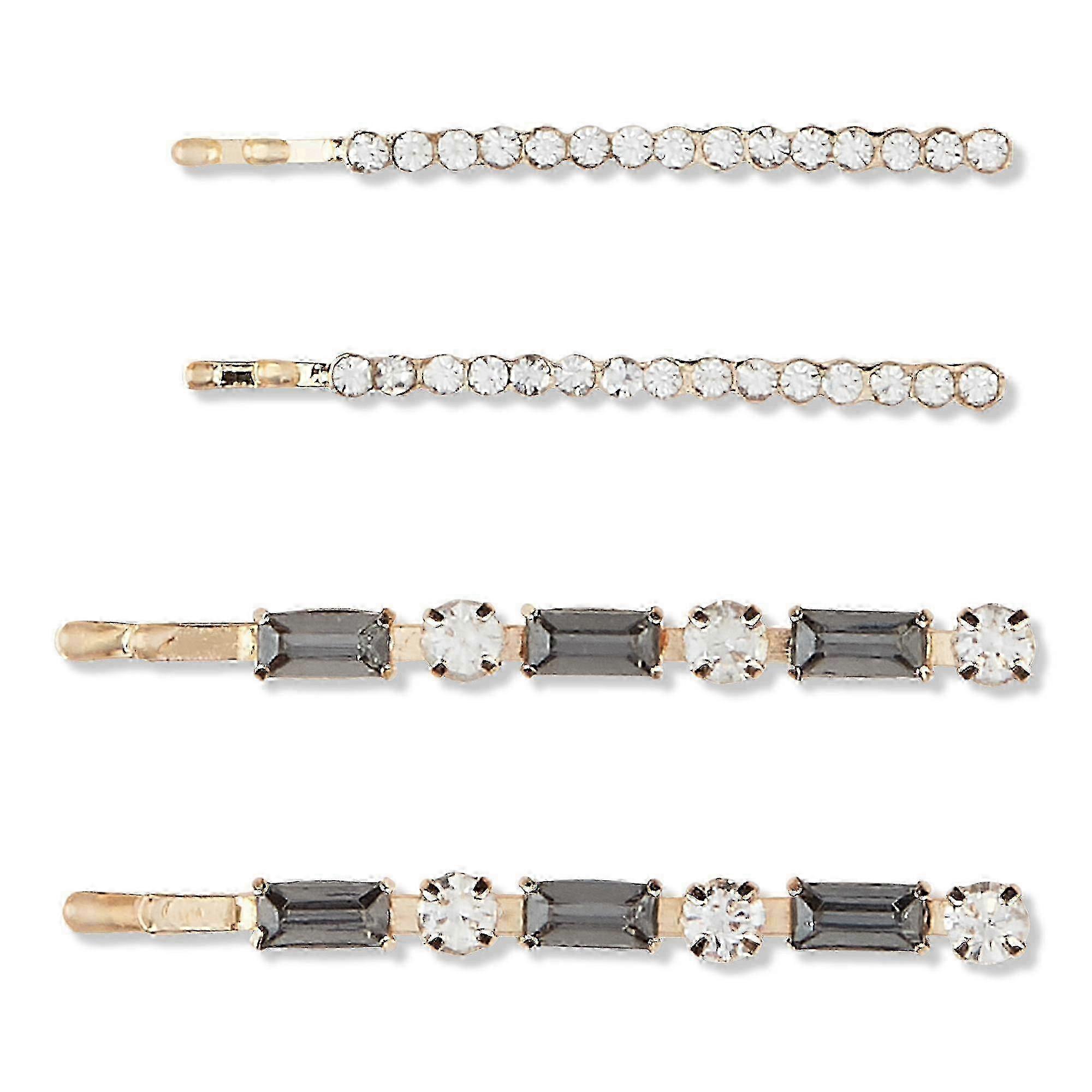 Scünci Elite Rhinestone Bobby Pins, 4 Ea