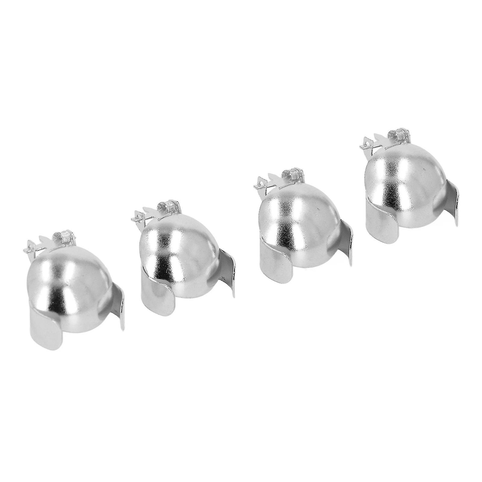 4 件自动蜡烛灭火器灯芯灭火器，用于安全扑灭蜡烛火焰银色