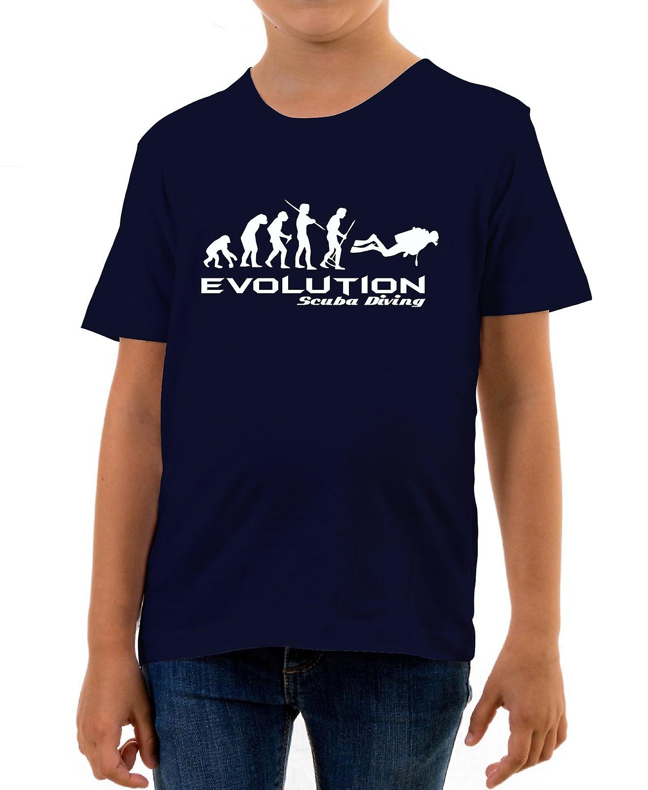 Reality Glitch Evolution Of Scuba Diving Kids T-shirt