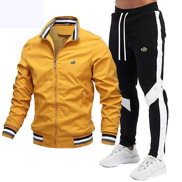 Elevate Your Winter Wardrobe With A Stylish Men's Jacket And Pants Set - Perfect For Outdoor Activities And Casual Wear