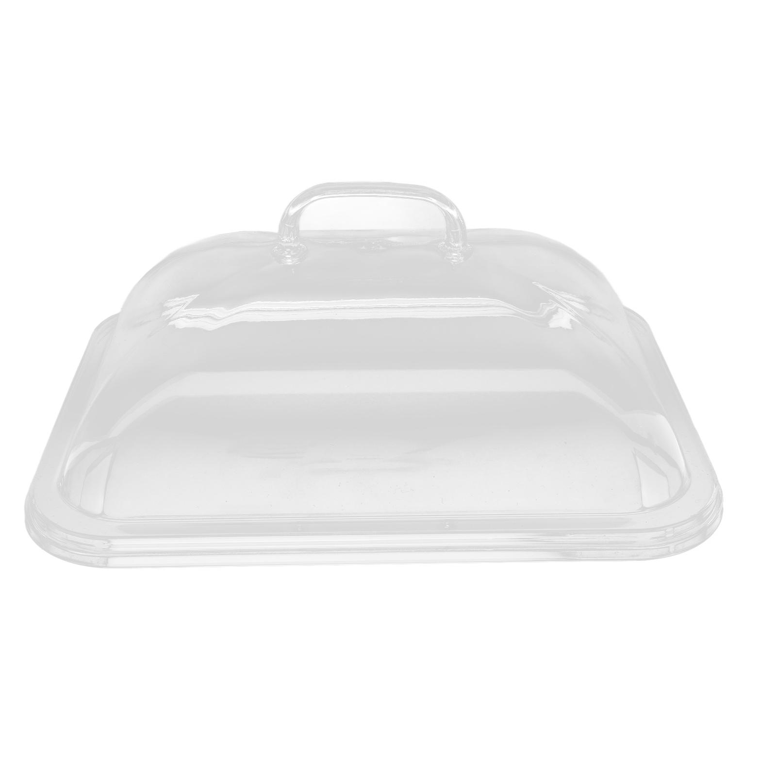 Clear Transparent Acrylic Splatter Cover Dustproof Rectangle Shape Plate Cover for Kitchen Home Use Convenient Practical Design