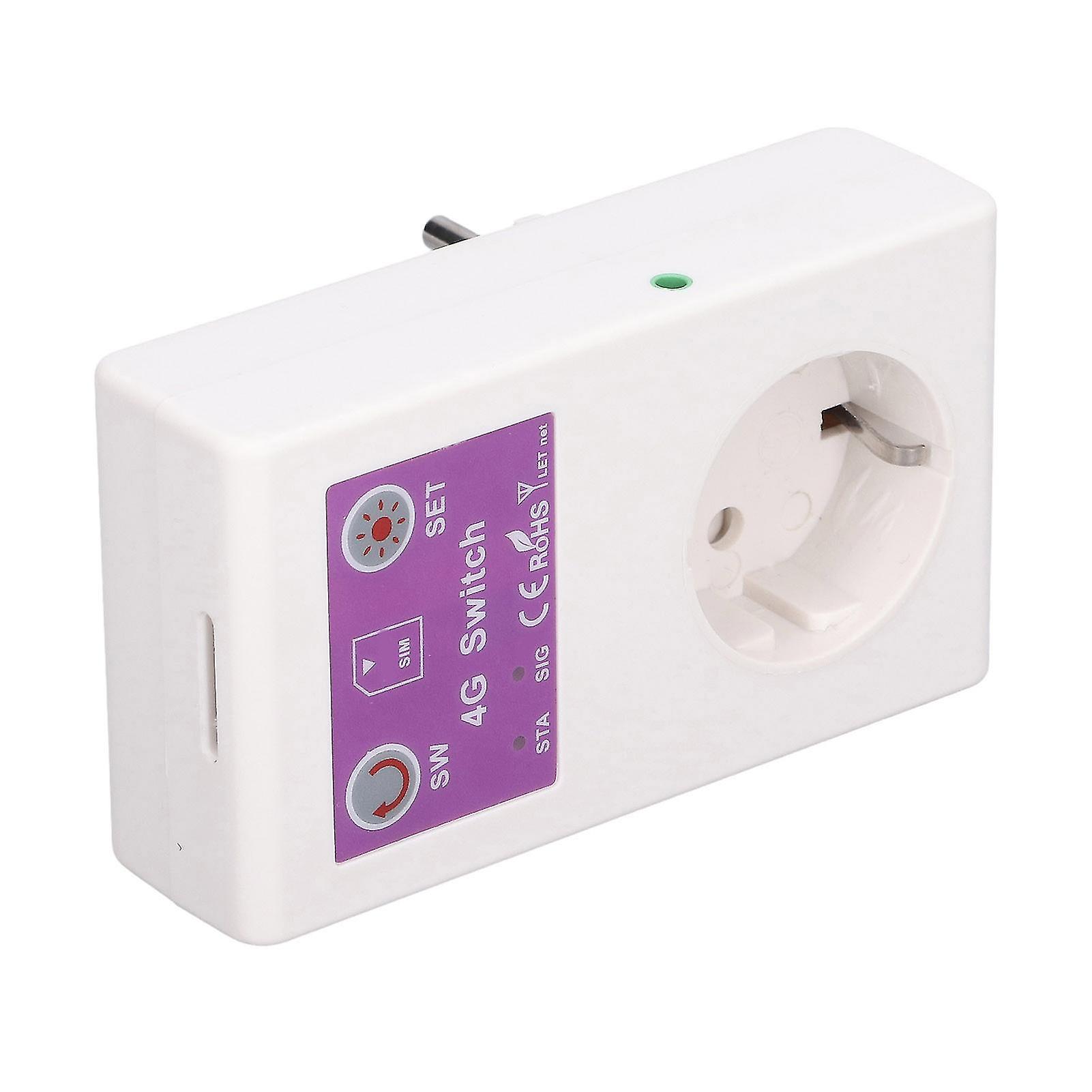 Remote Control Smart Socket Intelligent 4G Outlet with Temperature Sensor
