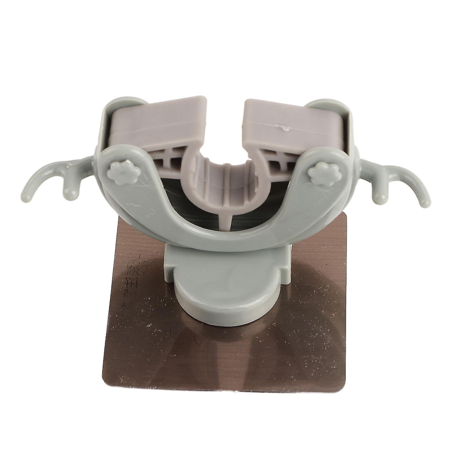 Plastic Mop Clip Wall Mounted Adhesive Broom Storage Rack Multifunctional Wall Mount Mop Clip Blue